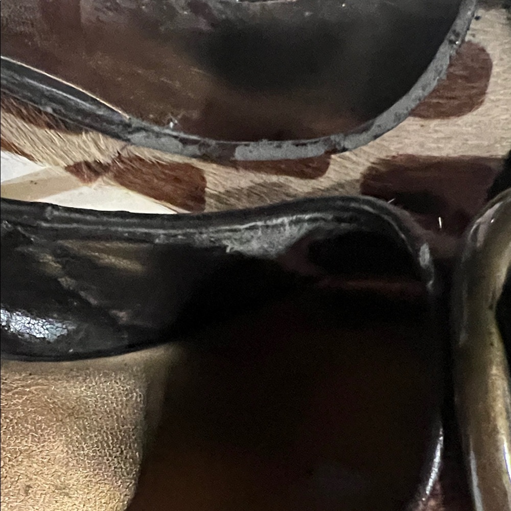 Nine West Brown Animal Print Heels with Buckle - Picture 6 of 7